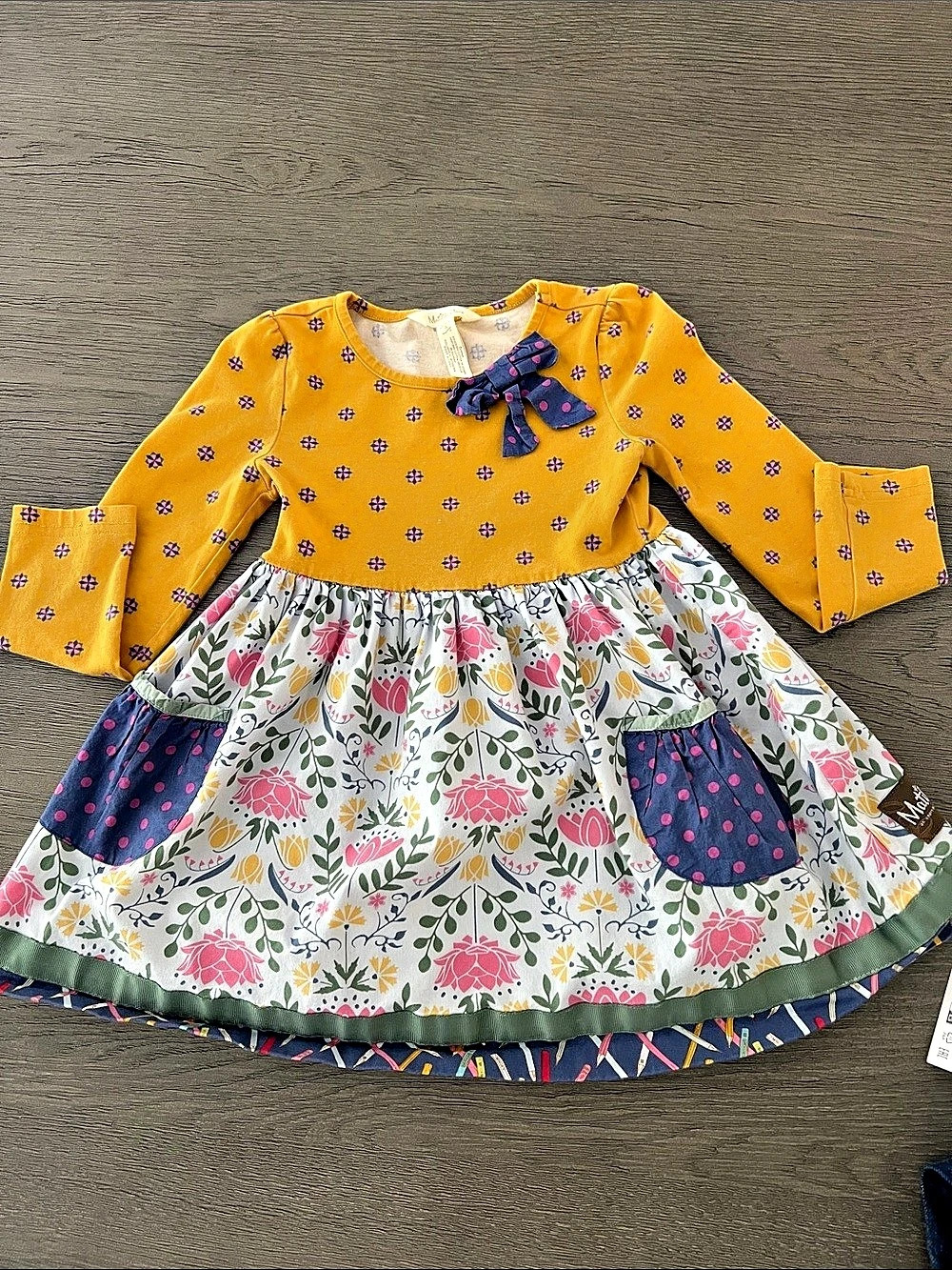 Matilda Jane Floral Girls Dress Size 4 Like New